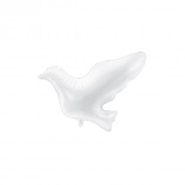 Balon foliowy biały gołąb ok. 77x66cm GODAN