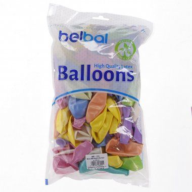 Balony gumowe perłowe 100szt mix 12cal Partydeco