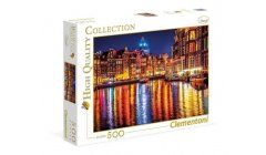 Puzzle 500 Amsterdam nocą Clementoni
