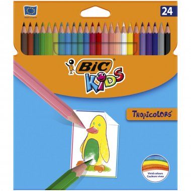 Kredki ołówkowe 24 kolory BIC Kids Tropicolors