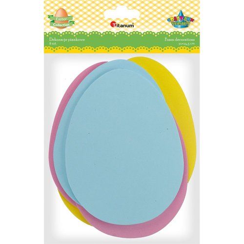 Jajka piankowe 8szt pastel Titanum - Kliknij na obrazek aby go zamknąć