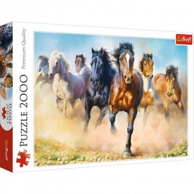Puzzle 2000 Galopujące konie TREFL