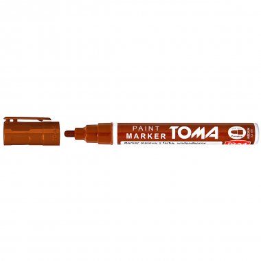 Marker olejowy brązowy 2,5mm okrągła końcówka Toma