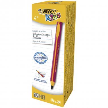 Ołówek kredkowy do nauki pisania trójkątny HB BIC Kids Beginners
