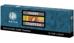 Farby tempera 12 kol 20ml Astra