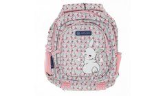 Plecak szkolny Bunny króliczek szaro-różowy 20l AstraBag 502021561
