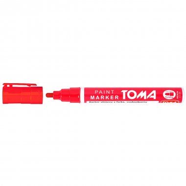 Marker olejowy czerwony 2,5mm okrągła końcówka Toma