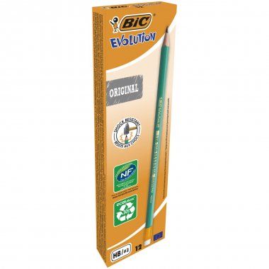 Ołówek kredkowy z gumką HB BIC Evolution