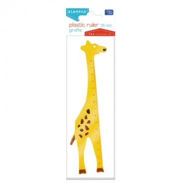 Linijka plastikowa żyrafa 15cm STARPAK
