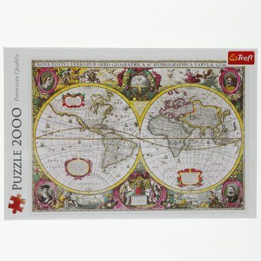Puzzle 2000 Stara mapa świata 1630r. TREFL