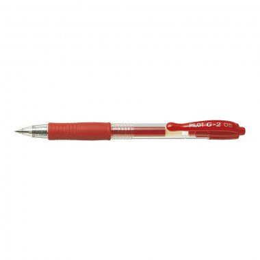 Długopis czerwony żelowy automatyczny Pilot G-2