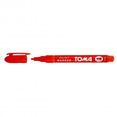 Marker olejowy czerwony 1,5mm okrągła końcówka Toma