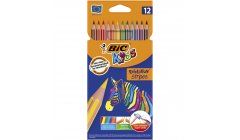 Kredki ołówkowe 12 kolorów BIC Kids Evolution Stripes