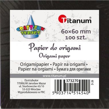 Papier do origami 100szt 10 kolorów 4x4cm Titanum
