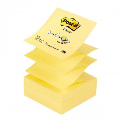 Notes samoprzylepny Post-it żółty 76x76mm 100k - Kliknij na obrazek aby go zamknąć