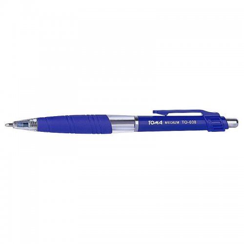 Długopis niebieski automatyczny 1mm TO-038 TOMA - Kliknij na obrazek aby go zamknąć