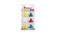 Magnesy trójkąty kolorowe 2,1cm 6 szt TITANUM