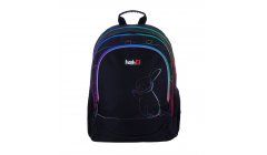 Plecak szkolny czarny BUNNY Rainbow Astra Hash