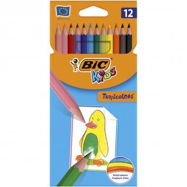 Kredki ołówkowe 12 kolorów BIC Kids Tropicolors
