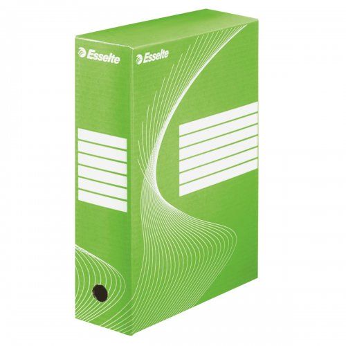 Pudło archiwizacyjne kartonowe A4 zielone 100x245x345mm Esselte Boxy - Kliknij na obrazek aby go zamknąć