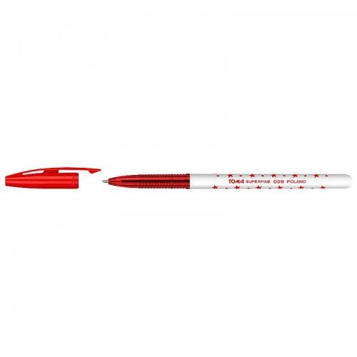 Długopis czerwony 0,5mm w gwiazdki Toma - Kliknij na obrazek aby go zamknąć