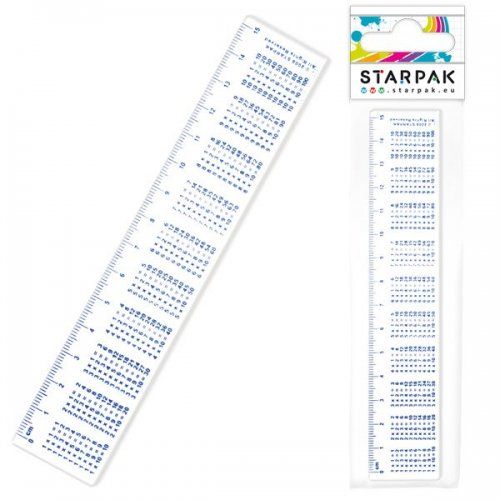 Linijka plastikowa z tabliczką mnożenia 15cm STARPAK - Kliknij na obrazek aby go zamknąć