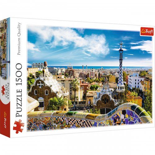 Puzzle 1500 Park Guell Barcelona TREFL - Kliknij na obrazek aby go zamknąć