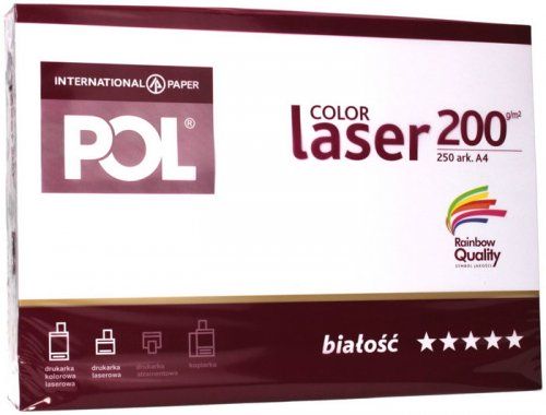 Papier kserograficzny PolSpeed Color Laser A4 biały 250k 200g - Kliknij na obrazek aby go zamknąć