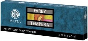 Farby tempera 12 kol 20ml Astra